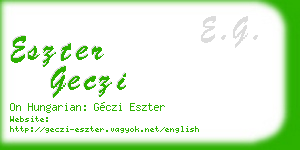 eszter geczi business card